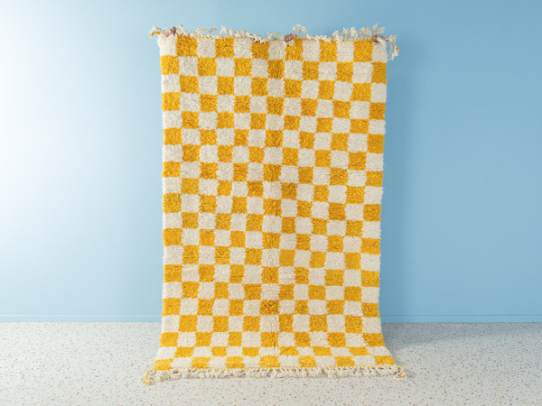 Lemon Check II, Berber Teppich, 147 x 235