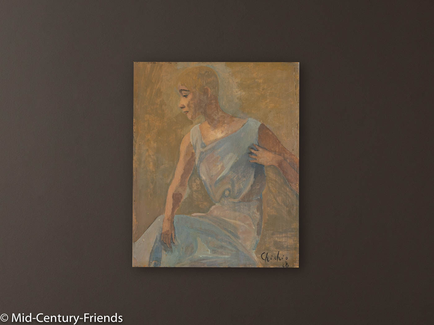 Weibliche Studie, Öl auf Holzplatte, 24 x 30 cm