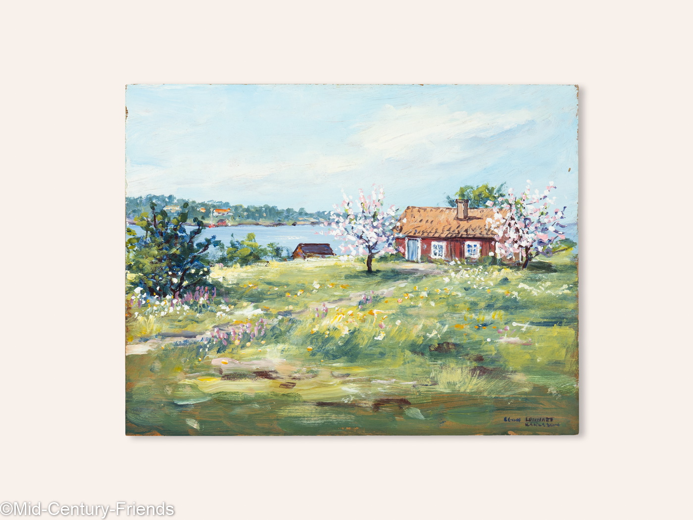 Schwedischer Frühling, Öl auf Platte, 35 x 27 cm