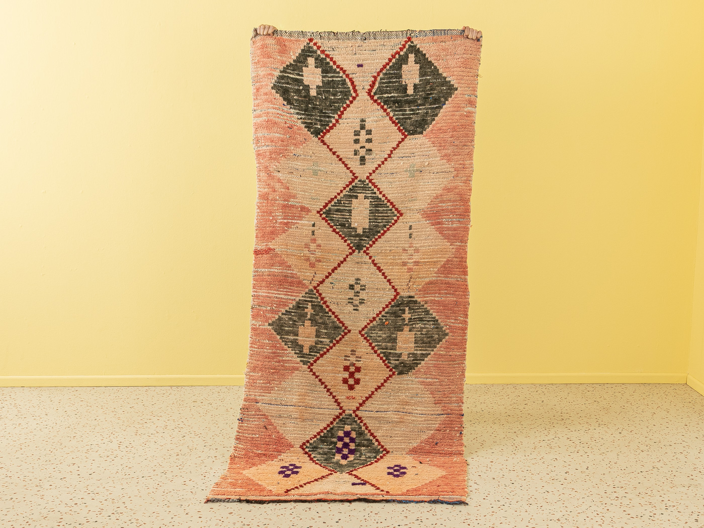 Vintage Boujad, Berber Teppich, 95 X 225