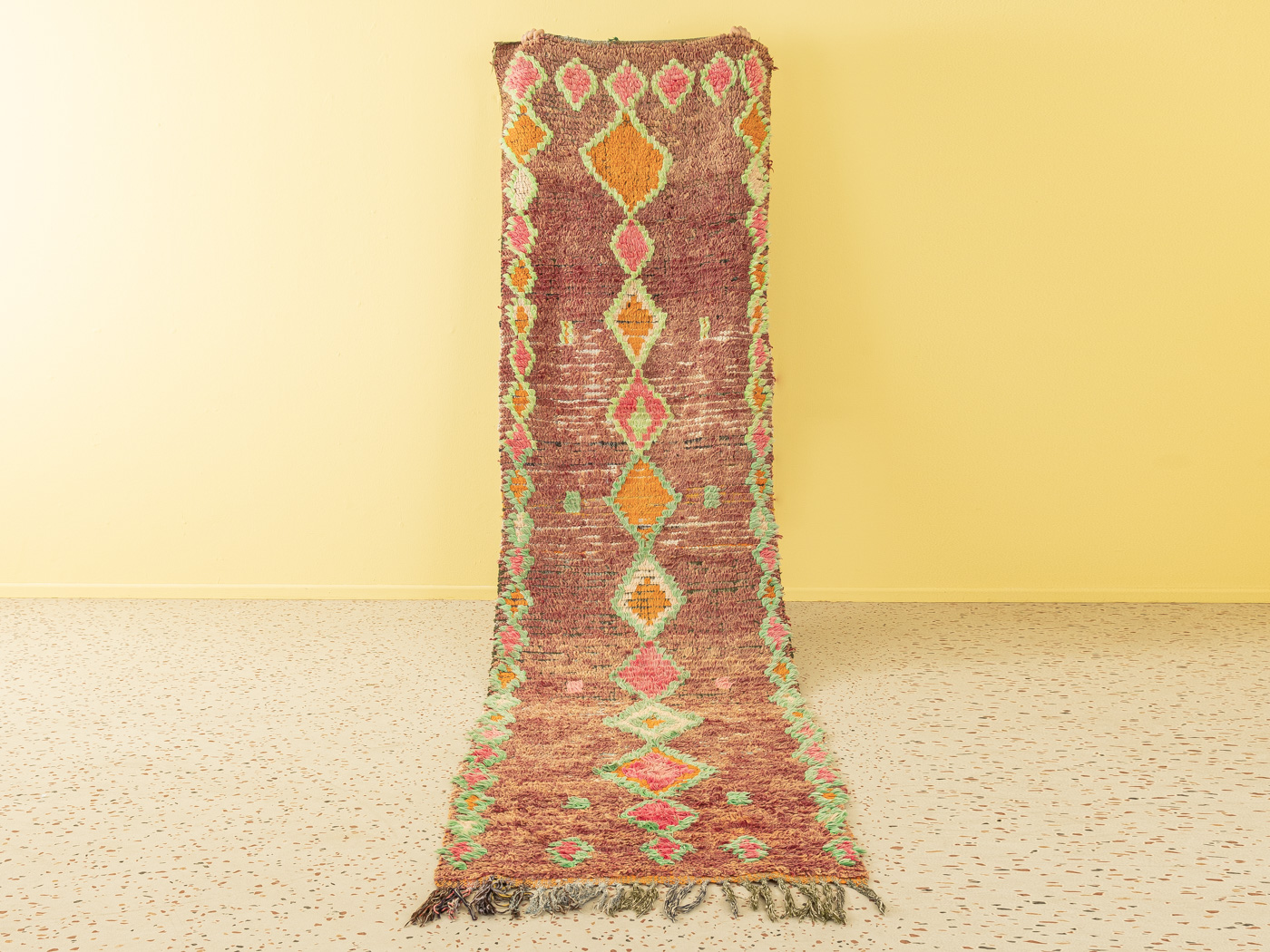 Vintage Boujad, Berber Teppich, 97 X 370