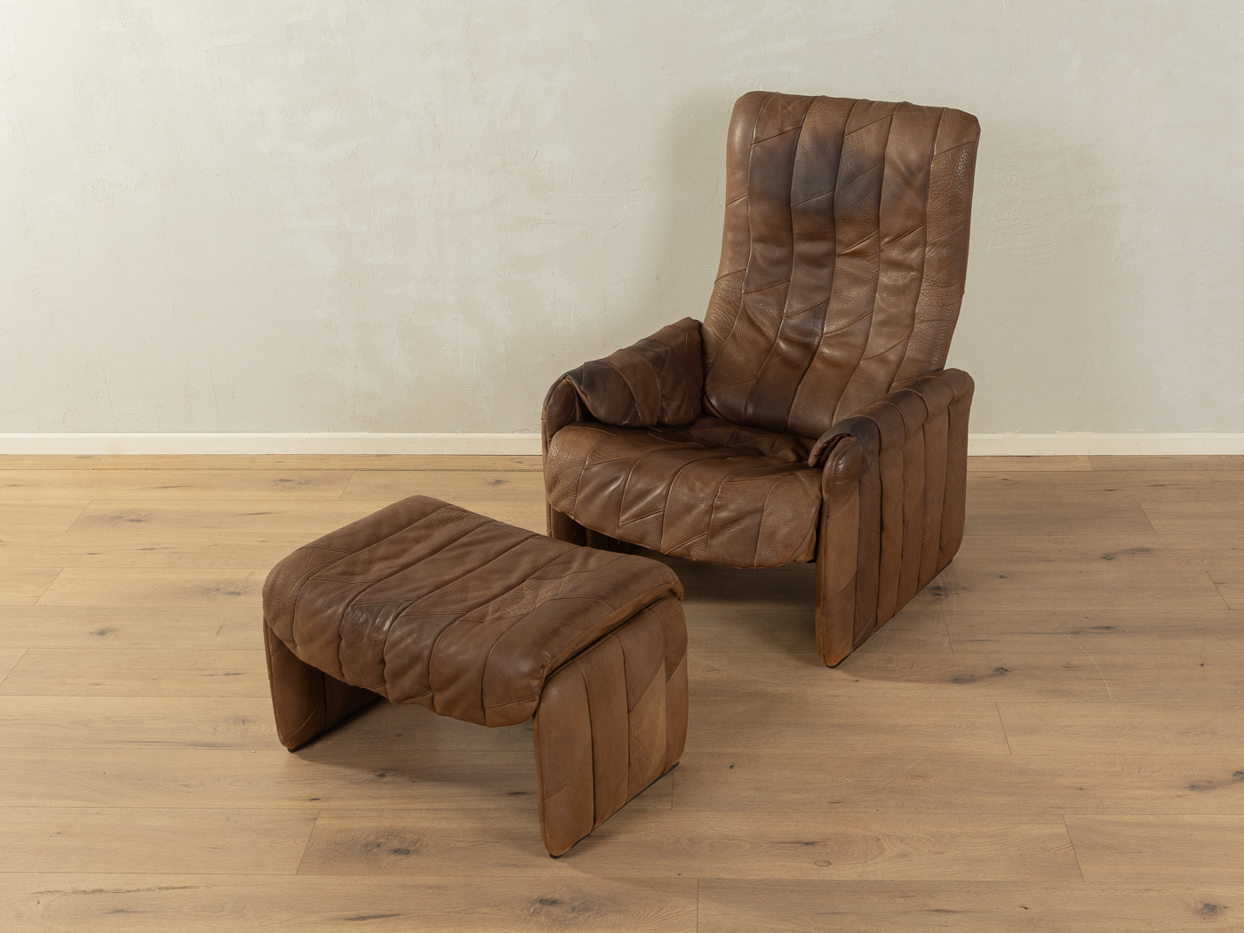 DS-50 patchwork armchair with stool, de Sede
