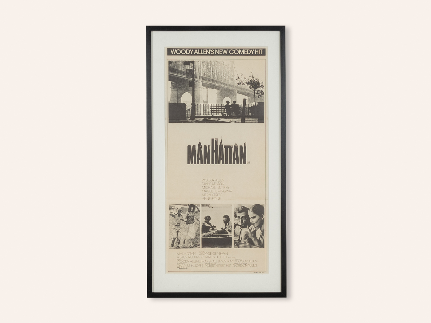 Manhattan, Woody Allen, Filmposter, 44 x 86 cm