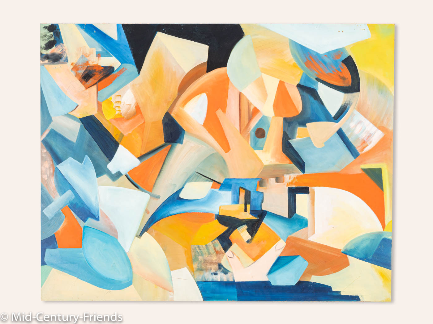 Kubistisches Gemälde, Acryl auf Hartfaserplatte, 95 x 75cm