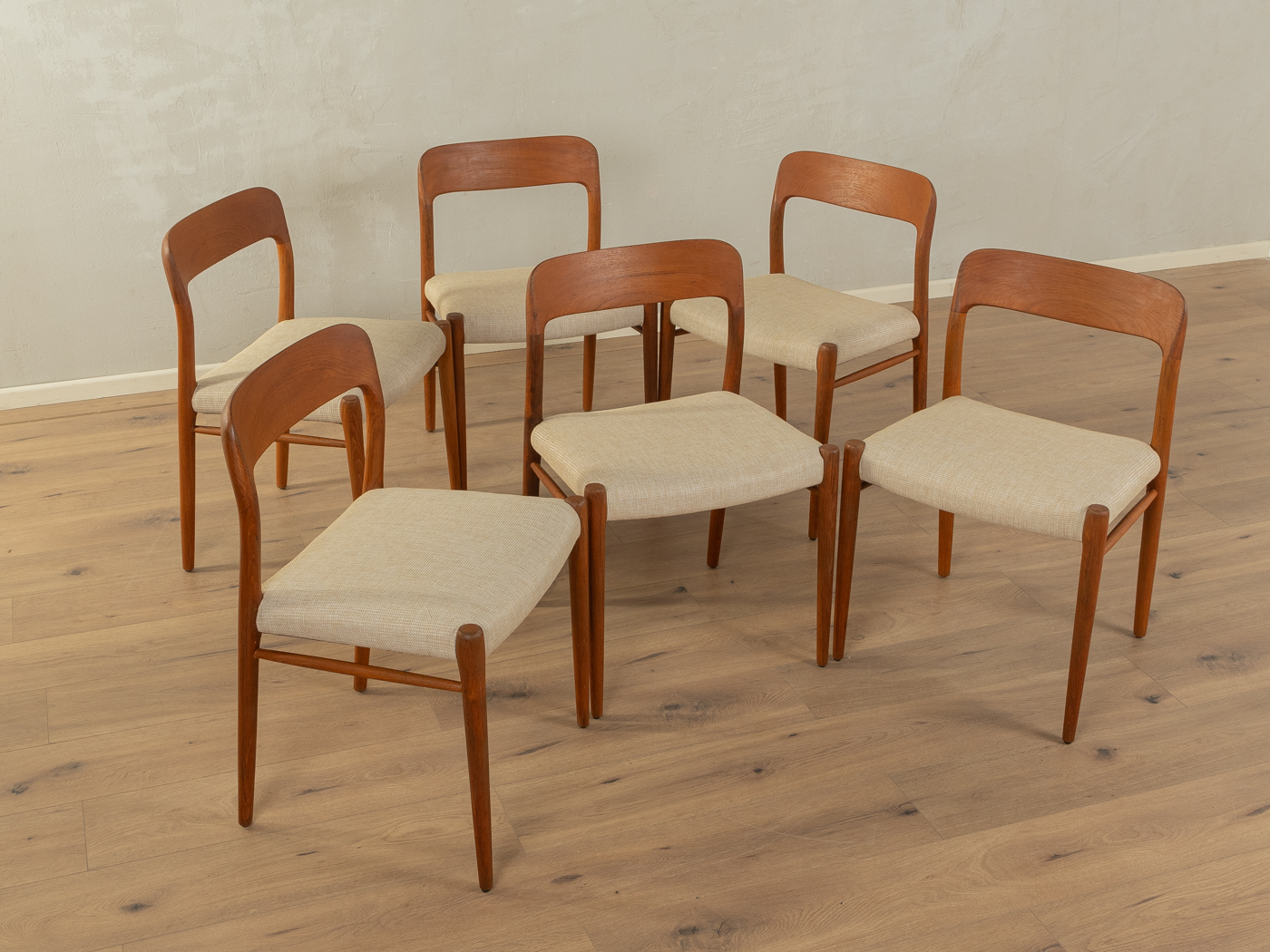 1950s Dining chairs, Niels O. Møller, Model 75