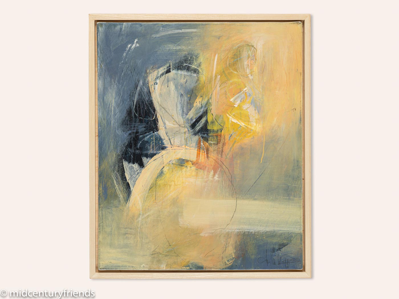 Abstrakte Komposition, Öl auf Leinwand, 54 x 64 cm