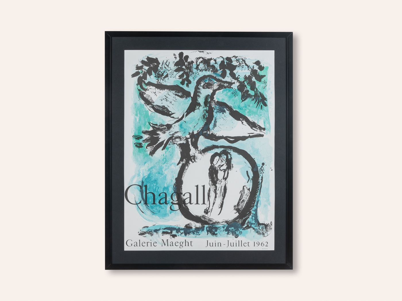 Chagall, Lithographie Ausstellungsposter, 65 x 82 cm
